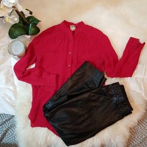 BUNDLE! Leather Vince pant and Haute Hippie Shirt!